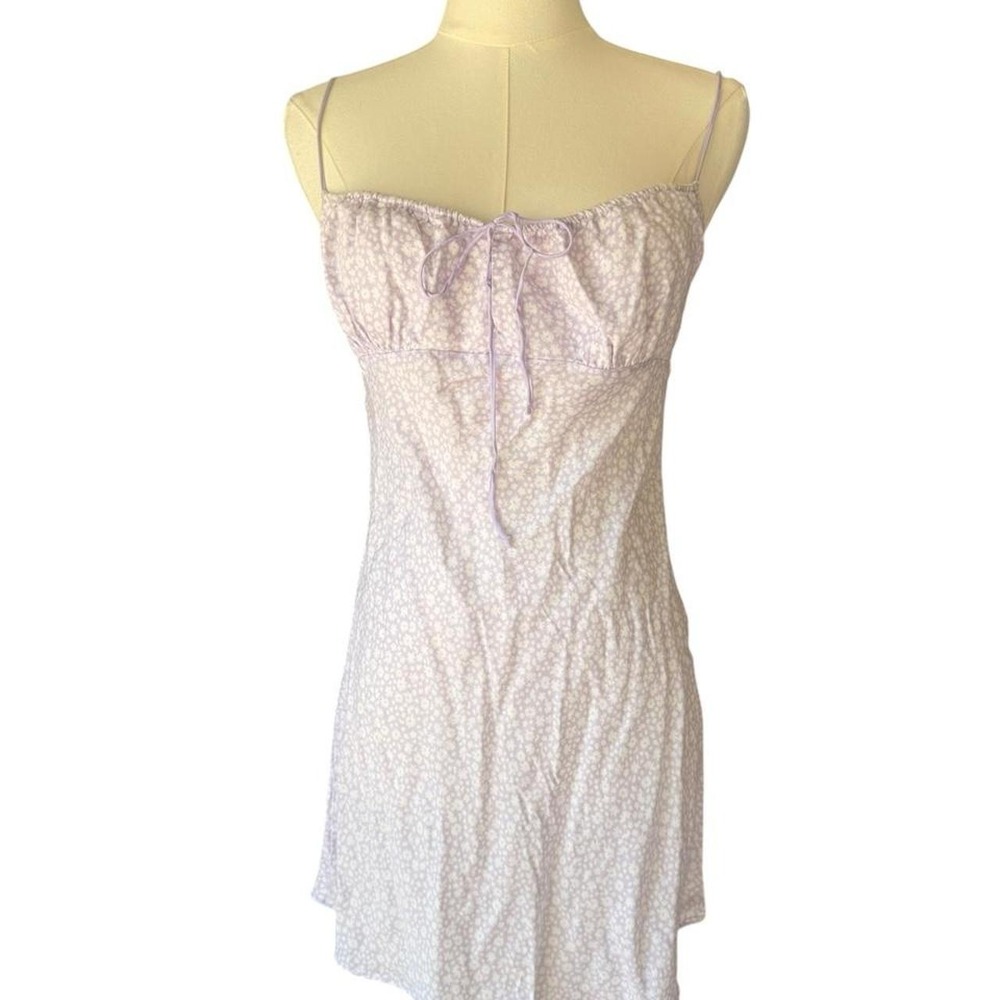 Victoria's Secret PINK white & purple floral babydoll slip dress